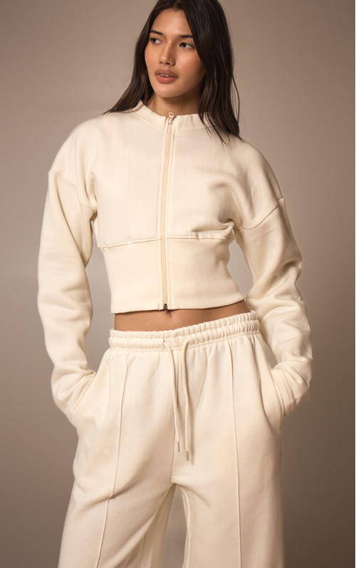 Вершкова екстремальна толстовка з талії