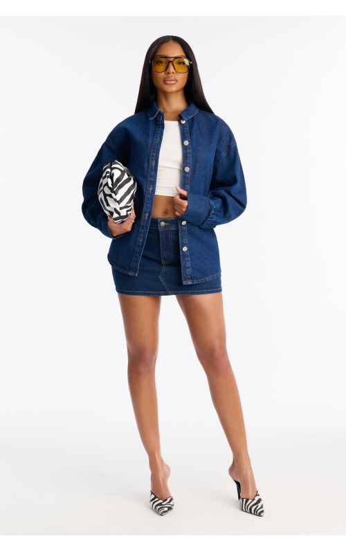 Оверсайз денім сорочка 