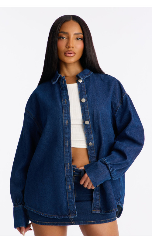 Оверсайз денім сорочка 