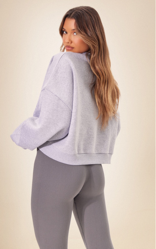 Величезний світшот у формі коробки Grey Marl