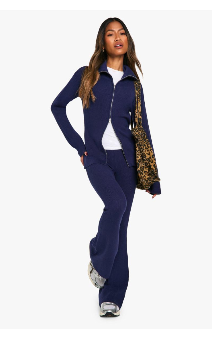 Трикотажний подвійний джемпер преміум-класу на блискавці та брюки з низом