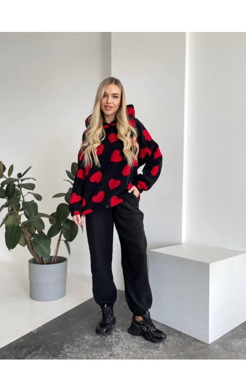 Флісовий костюм сердечки 