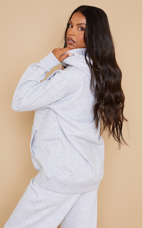 Сіра худі Prettylittlething для вагітних з вишивкою