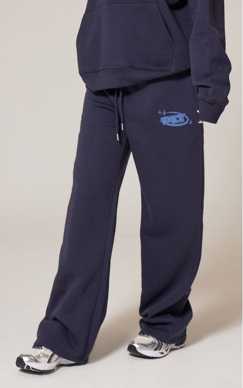 PrettyLittlething ВМС негабаритний листяний друк пряма нога пробіжки