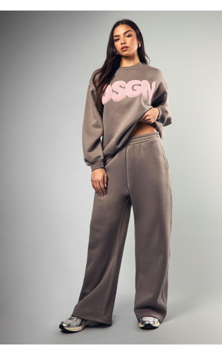 DSGN TOOWELING APPLIKE Пряма нога Джоггер