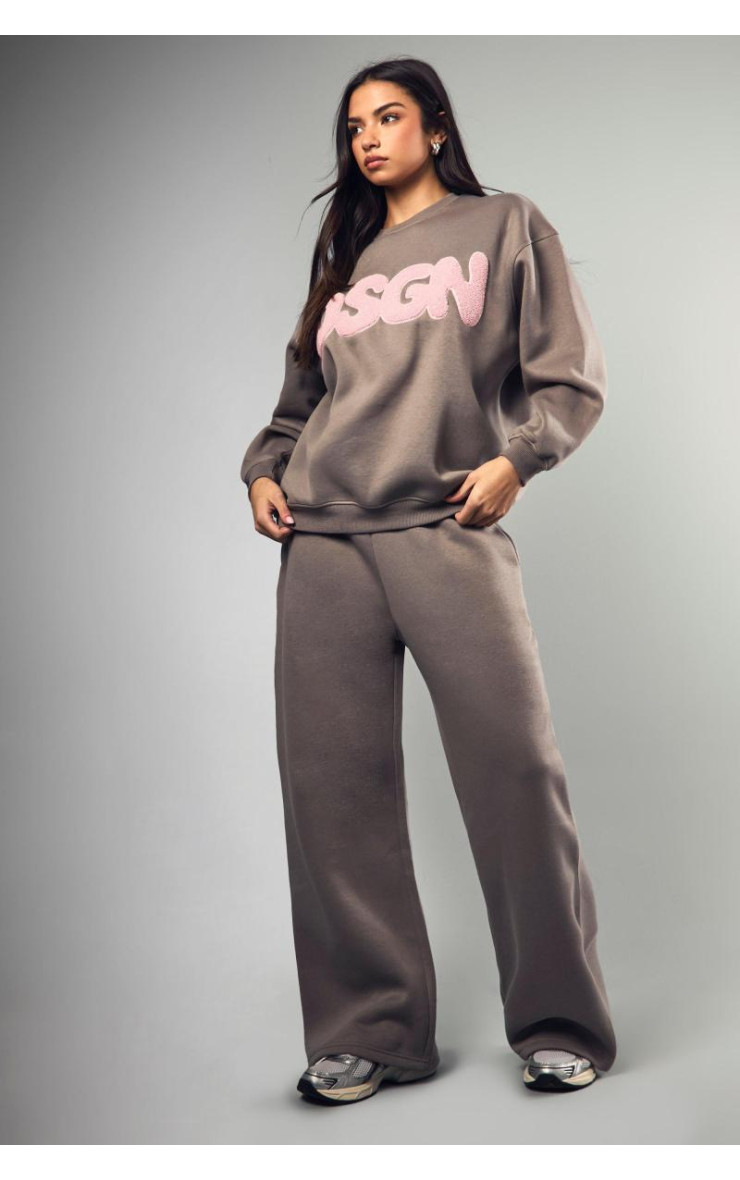 DSGN TOOWELING APPLIKE Пряма нога Джоггер