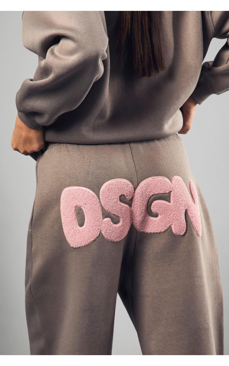 DSGN TOOWELING APPLIKE Пряма нога Джоггер