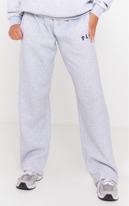 PrettyLittlething Ash Grey Logo негабаритний широкий пробіжок