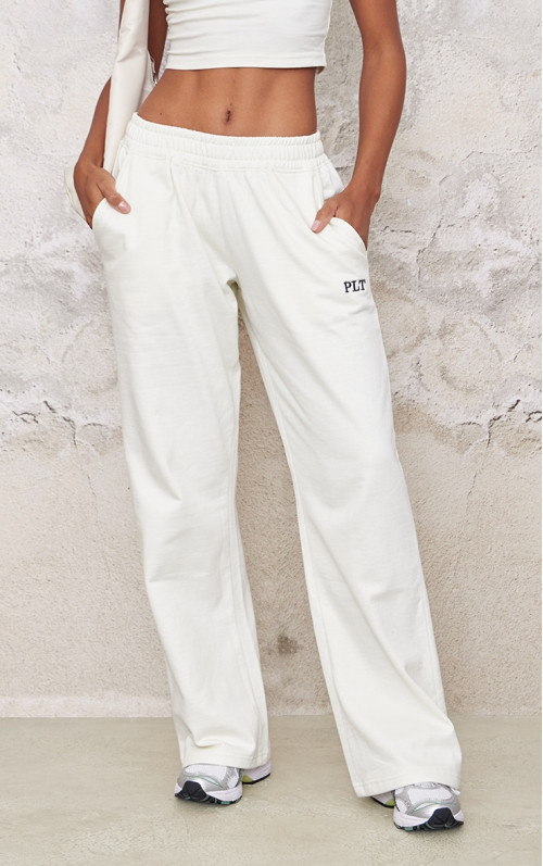 PrettyLittlething Cream Contrast Вишивка широка нога низький підйом