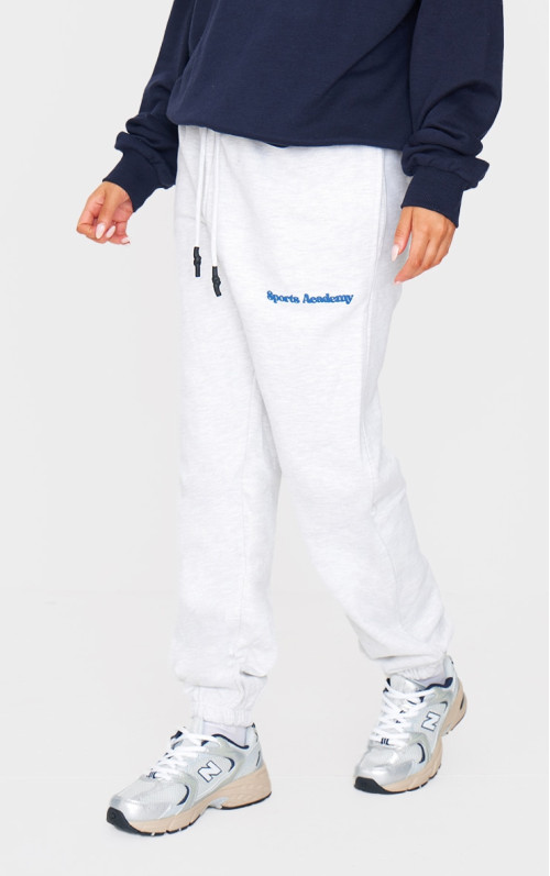 Великі джоггери преміум-класу Heather Grey Sports Academy Puff Print