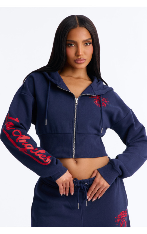 Кроп-худі на блискавці 