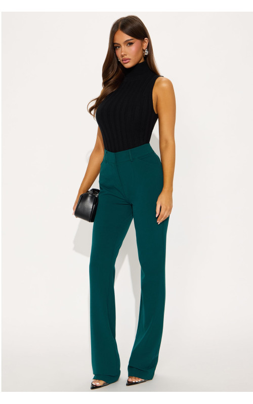 Штани Таша для високих дівчат з високою талією - Хакі