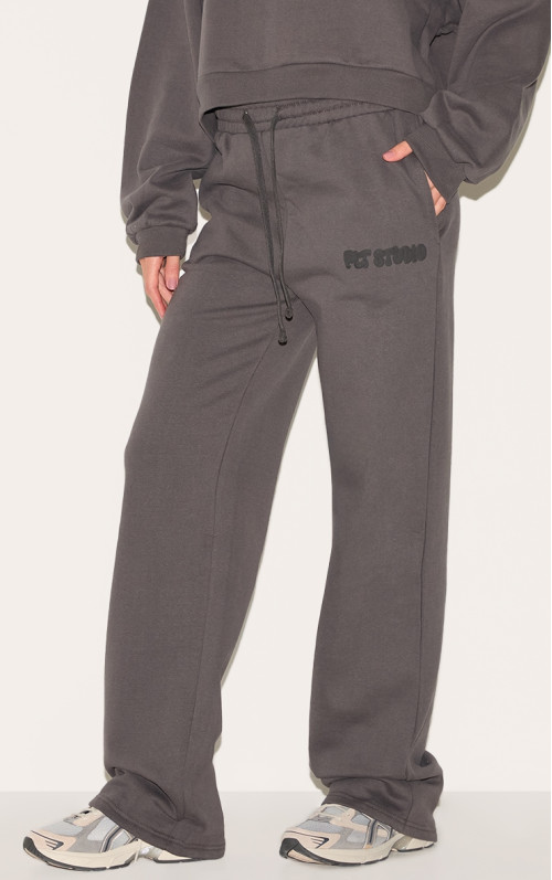 PrettyLittlething Tall Marcoal Premium Studio Print Price Neg Joggers