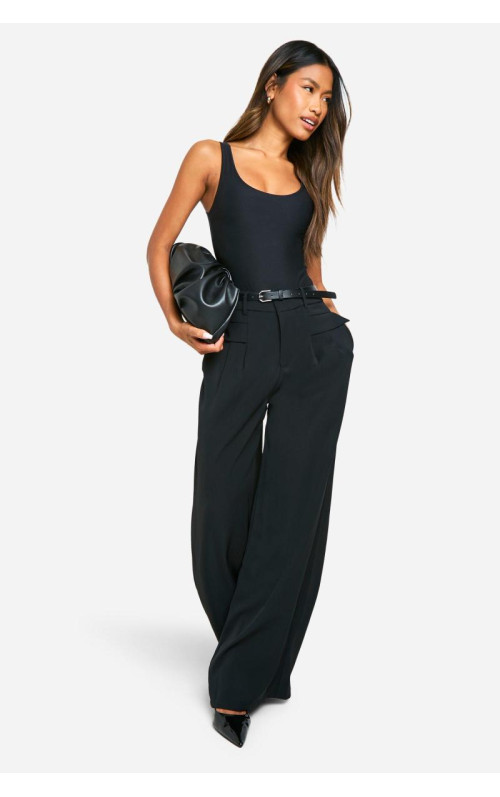 Широкі брюки з плавним поясом