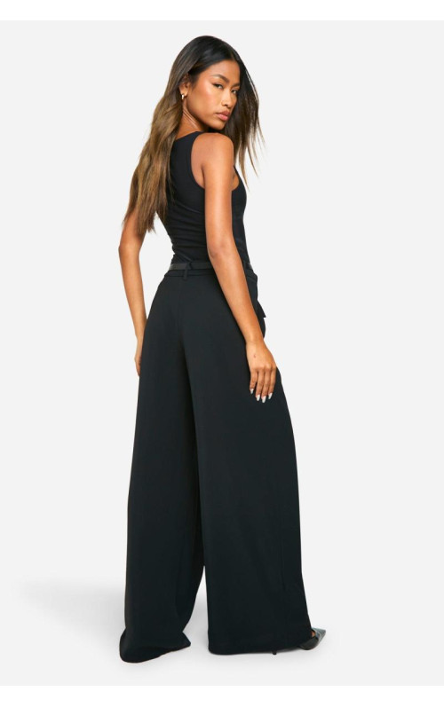 Широкі брюки з плавним поясом