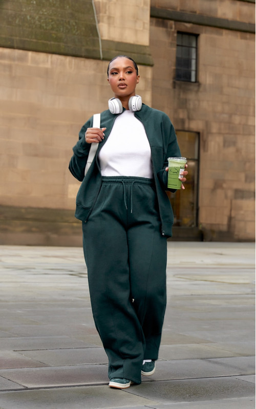 Плюс лісовий зелений середній підйом деталі прямих ноги пробіжки