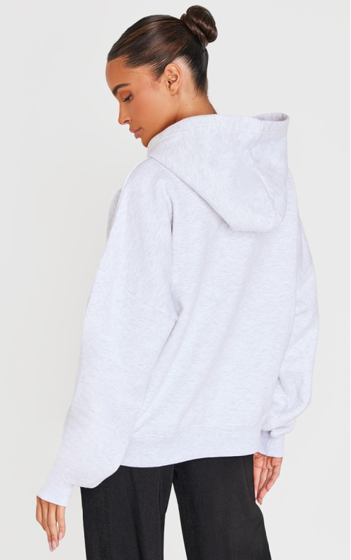 Худі з італійським принтом із вишивкою Ice Grey