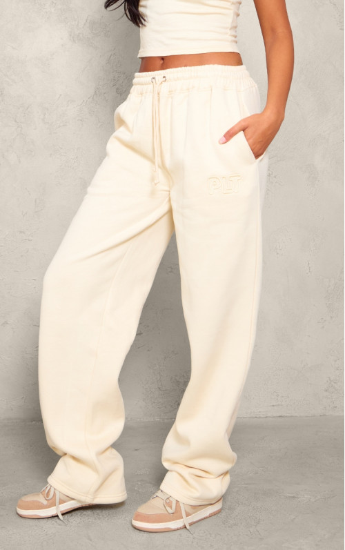 PrettyLittling The Tall Stone Estrained Wide Neg Joggers