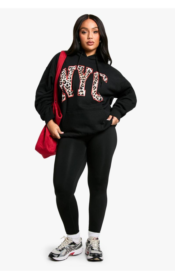 ПЛЮС ЛЕОПАРД NYC ОВЕРСАЙЗ толстовка