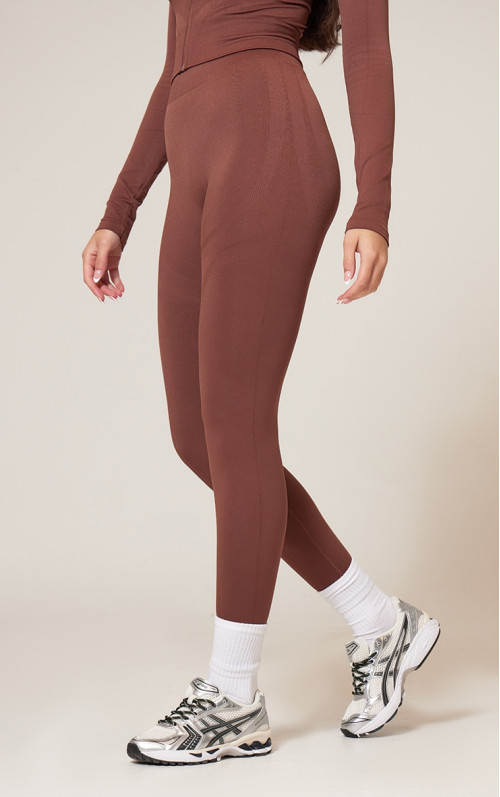 Безшовні легінси для спортзалу з текстурою Espresso