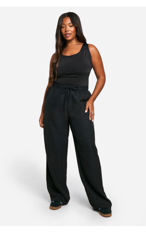 Плюс ткані штани на шнурках