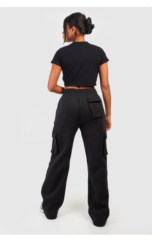Чорні джоггери Cargo Pocket Straight Leg Jogger