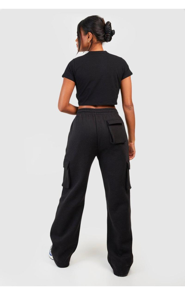 Чорні джоггери Cargo Pocket Straight Leg Jogger