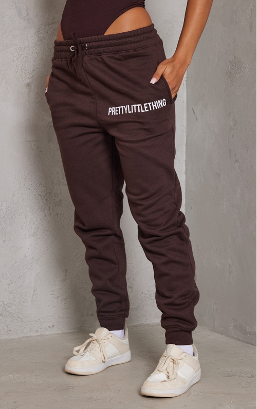 PrettyLittlething Chocolate Brown High Tast Taint Manted Jogger