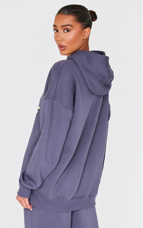 Військово -темно -прем'єр -пружини друку негабаритна толстовка