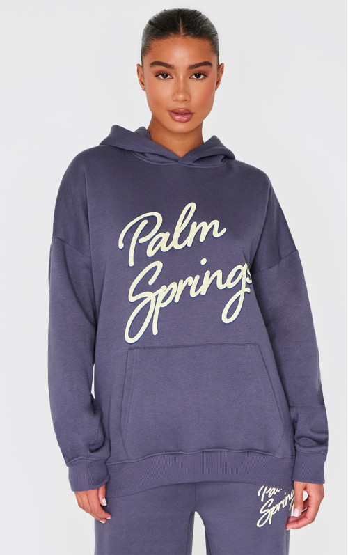 Військово -темно -прем'єр -пружини друку негабаритна толстовка