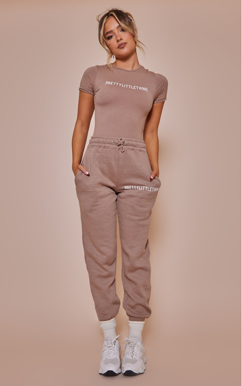 PrettyLittlething Thing Thorofee Logo High Tusted Manted Jogger