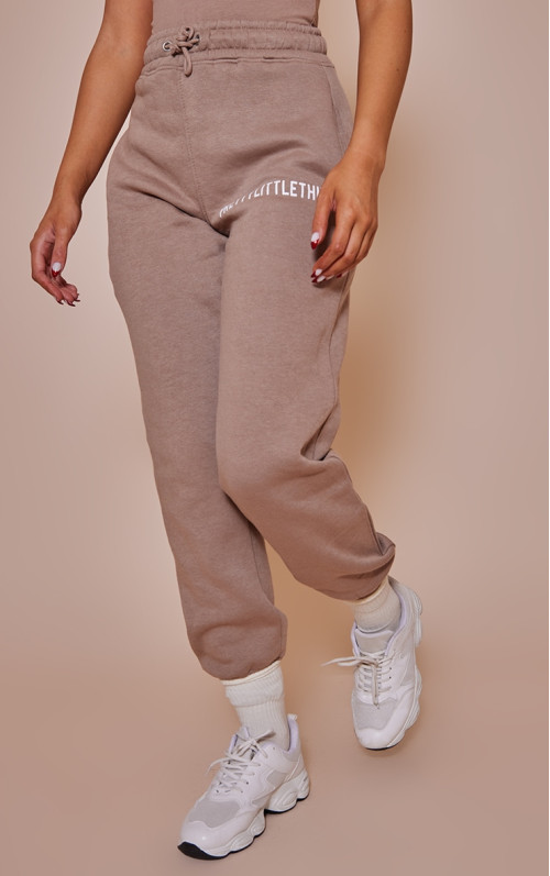 PrettyLittlething Thing Thorofee Logo High Tusted Manted Jogger