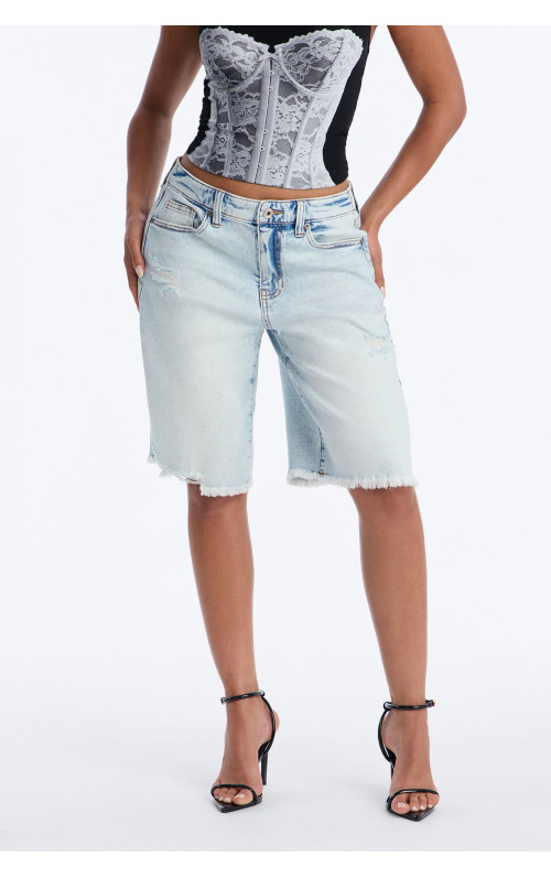 Еластичні денімні шорти 
