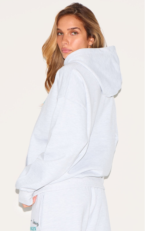 Еш -сірий преміум нью -йоркський вишиваний балахон