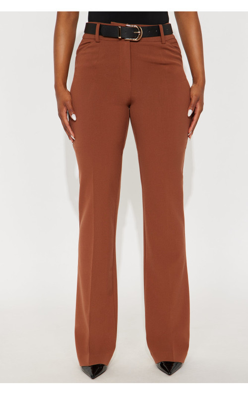 Штани Таша для високих дівчат з високою талією - Мокко