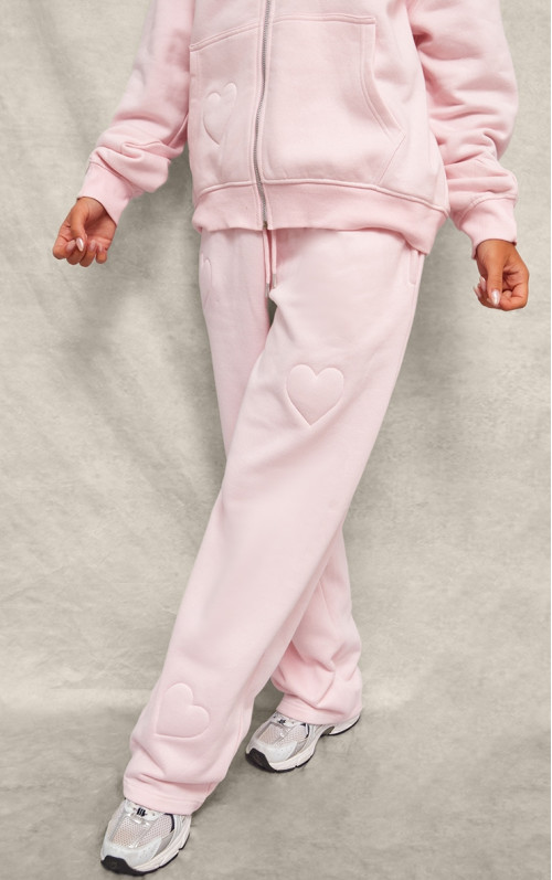 Дитячий рожевий тисневий сердечко широкі ноги пробіжки