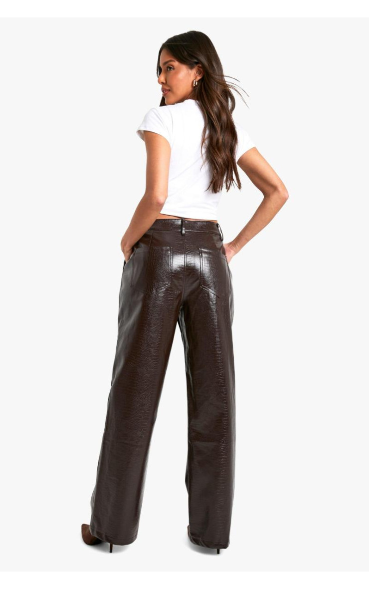 Прямі брюки Croc Pu