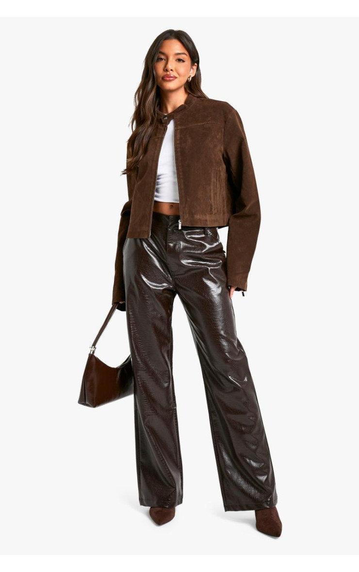 Прямі брюки Croc Pu