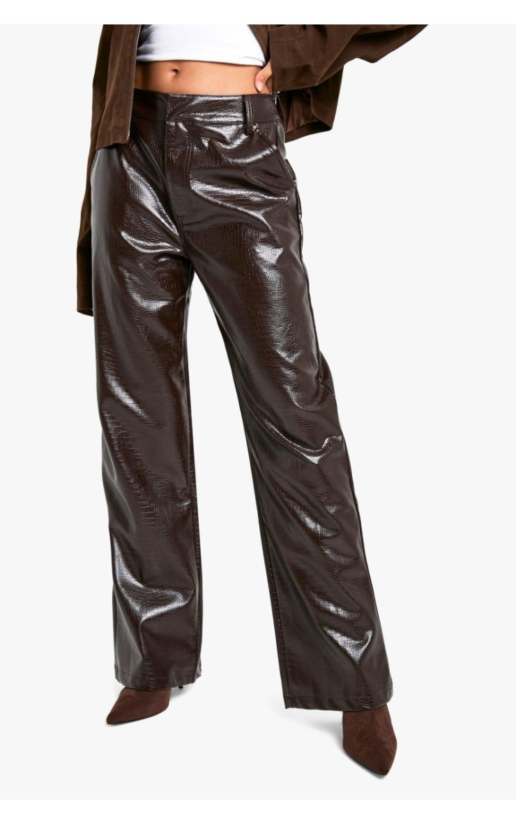 Прямі брюки Croc Pu