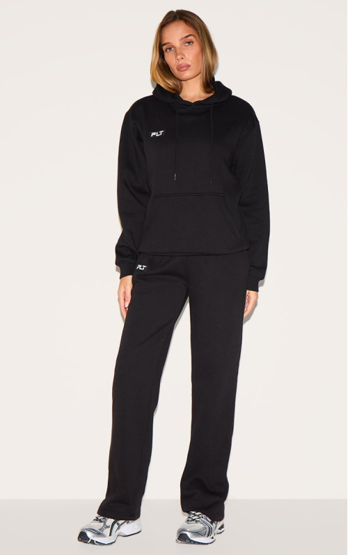 PrettyLittlething Logo Black Detail Detail прямих пробіжок