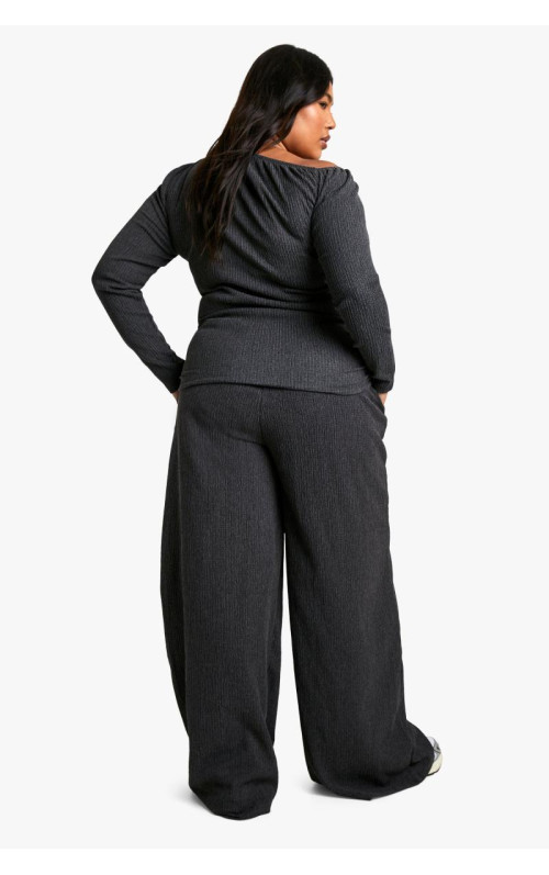 ПЛЮСНІ БРЮКИ НА ТАЛІЇ З ТЕКСТУРОЮ