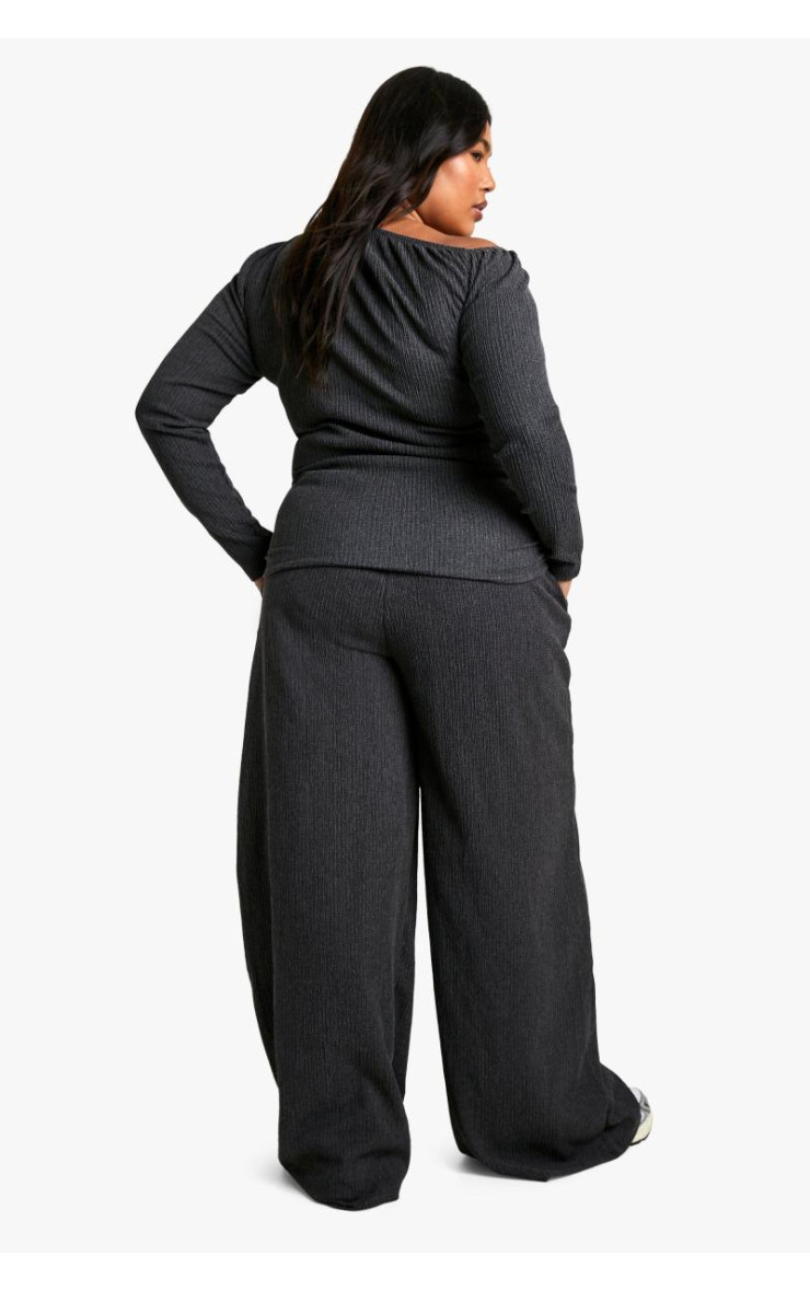 ПЛЮСНІ БРЮКИ НА ТАЛІЇ З ТЕКСТУРОЮ