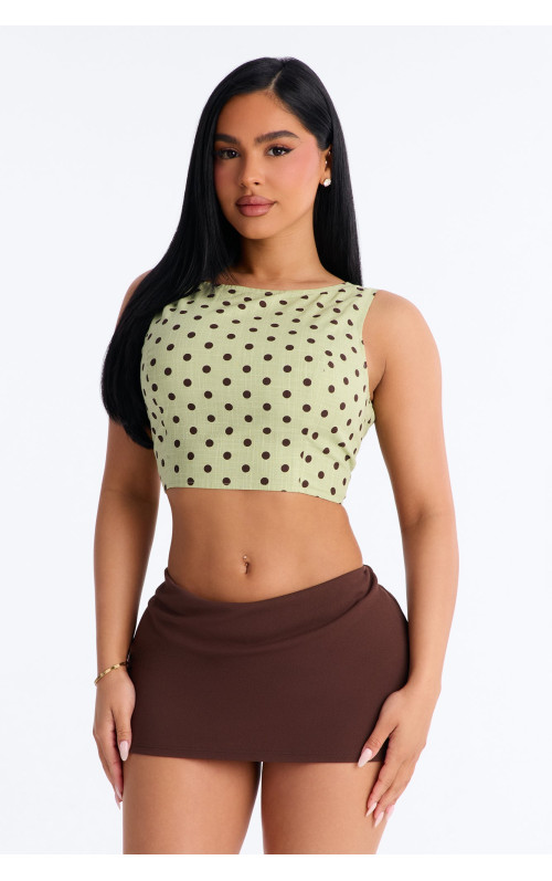 Лляний кроп-топ 