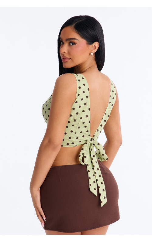 Лляний кроп-топ 