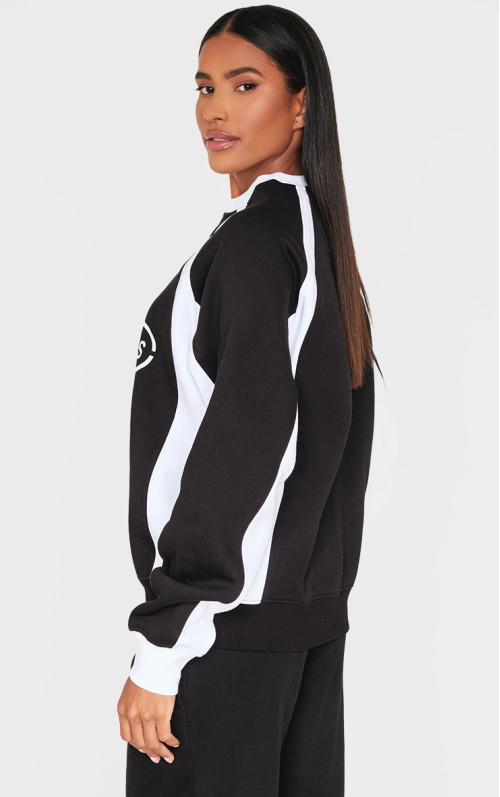 Чорний контрастний світшот Studio Archives