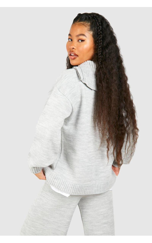Трикотажний джемпер Petite Dsgn з тисненням на половину блискавки
