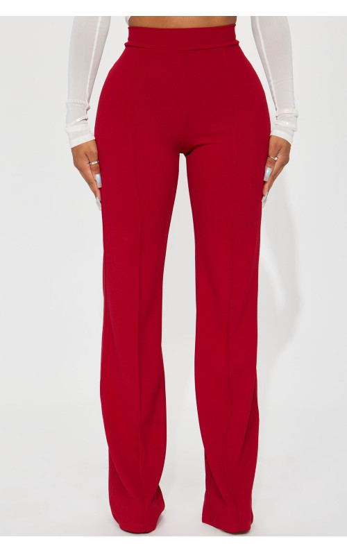 Штани Вікторія для високих дівчат з високою талією - Червоний