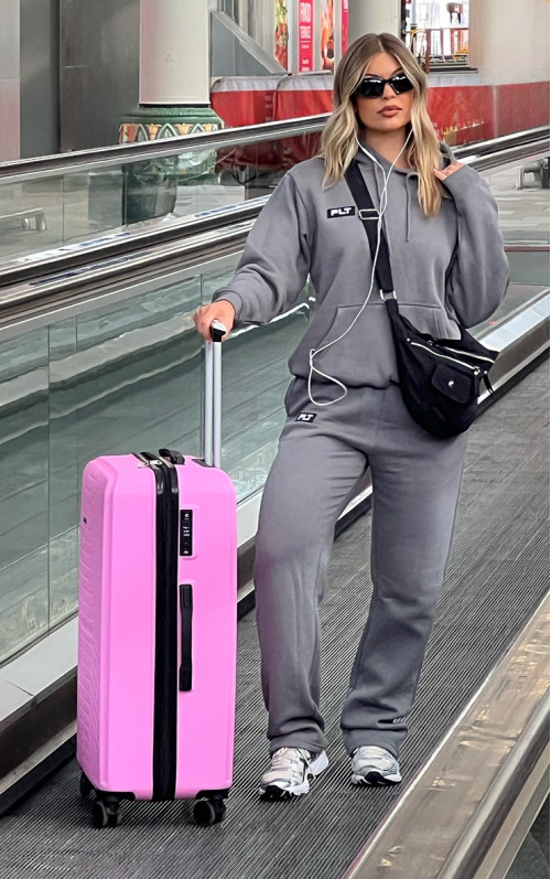 PrettyLittlething Whercoal Grey Logo Значок пряма нога пробіжки