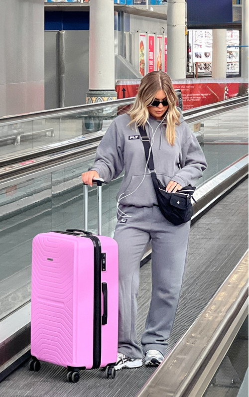 PrettyLittlething Whercoal Grey Logo Значок пряма нога пробіжки