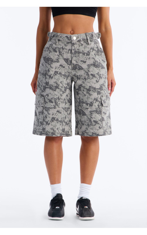 Камуфляжні денімні шорти 
